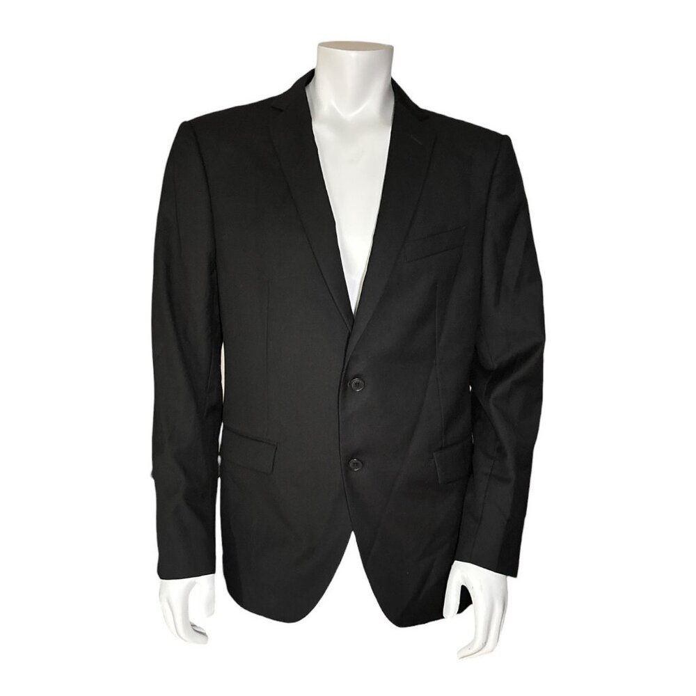John Varvatos Star USA Bleeker Slim Fit Sport Coat 46R 100% Wool Jacket Solid 46
